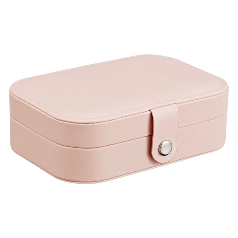 Portable jewelry box ear stud board double-layer large capacity jewelry ring necklace earrings storage box home wholesale