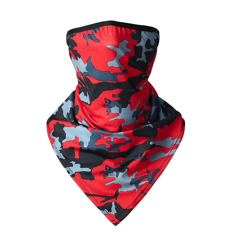 Picture of Outdoor riding triangle towel ice silk sunscreen hanging ear triangle towel summer sports outdoor breathable fishing camouflage mask