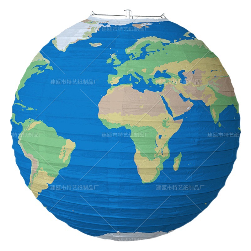 Starry Sky Paper Lanterns Kindergarten Children's Birthday Party Decoration Supplies Spring Festival Mid-Autumn Festival Planet Paper Lanterns Wholesale