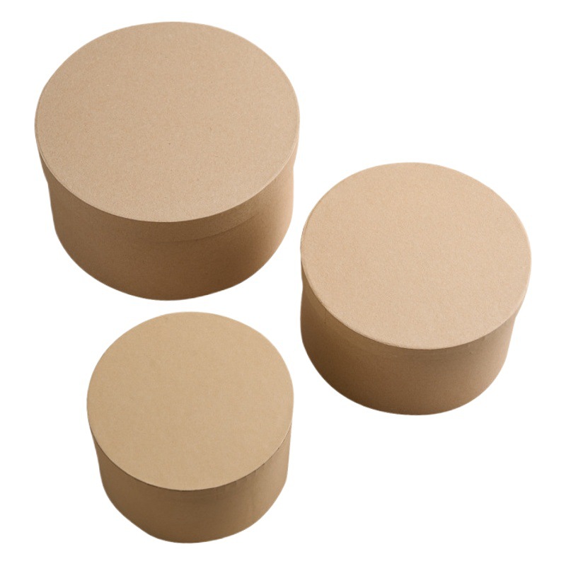 Round Paper Box, Kraft Paper Box, Gift Box, Round Cake Box, Halloween Gift Box, Christmas Gift Box