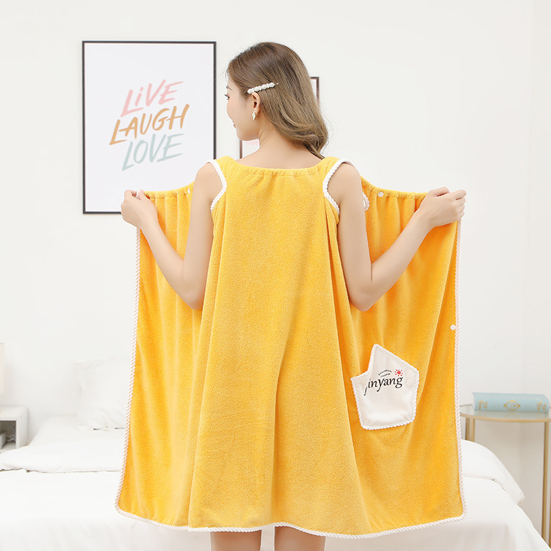 Bath Towel Household Women's Wearing and Wrapping Towel Non-Pure Cotton Cotton Absorbent Adult Bath Skirt Bathrobe Style Bath 2023 New Style