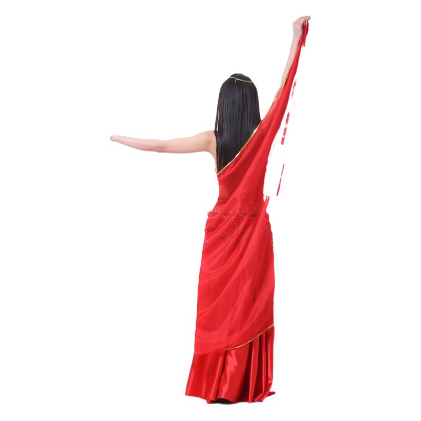 250x 120cm chiffon semi-circular gauze belly dance hand gauze belly dance throwing gauze belly dance gauze dance