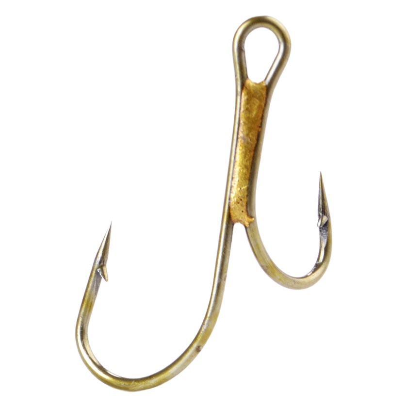 Fishking Brown High and Low Feet Two Anchor Hooks 20 Bass Hooks 2X Reinforced Special Anchor Fish Hooks Cross-Border Wholesale