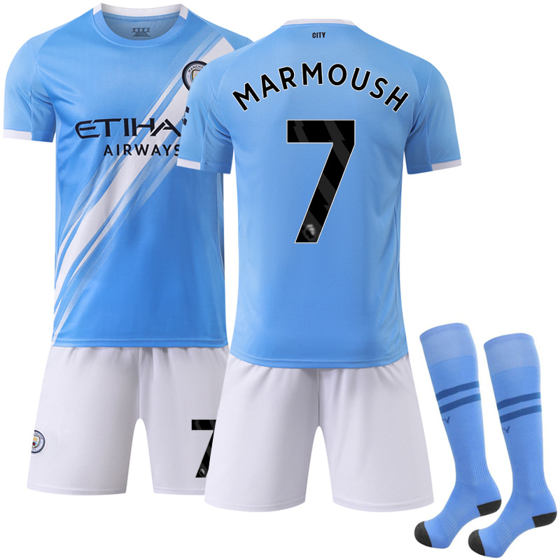 Picture of 2025-26 New Sports suit 17 De Braunes Club Football Clothes No.9 Harland Manchester City Home