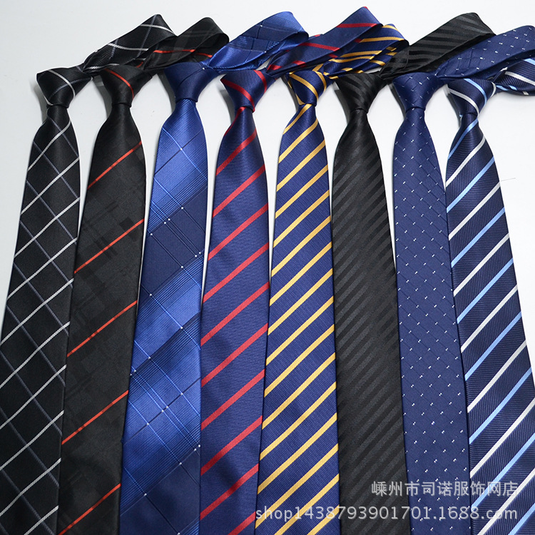 Picture of Tie business formal men's tie polyester yarn Arrow 8cm business tie