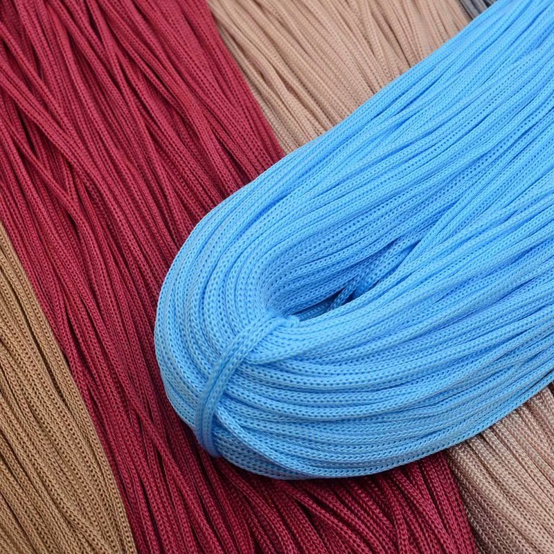 Light body thick ice silk thread hand woven material hook hat hook bag ribbon thread upgrade hollow thread woven hat thread