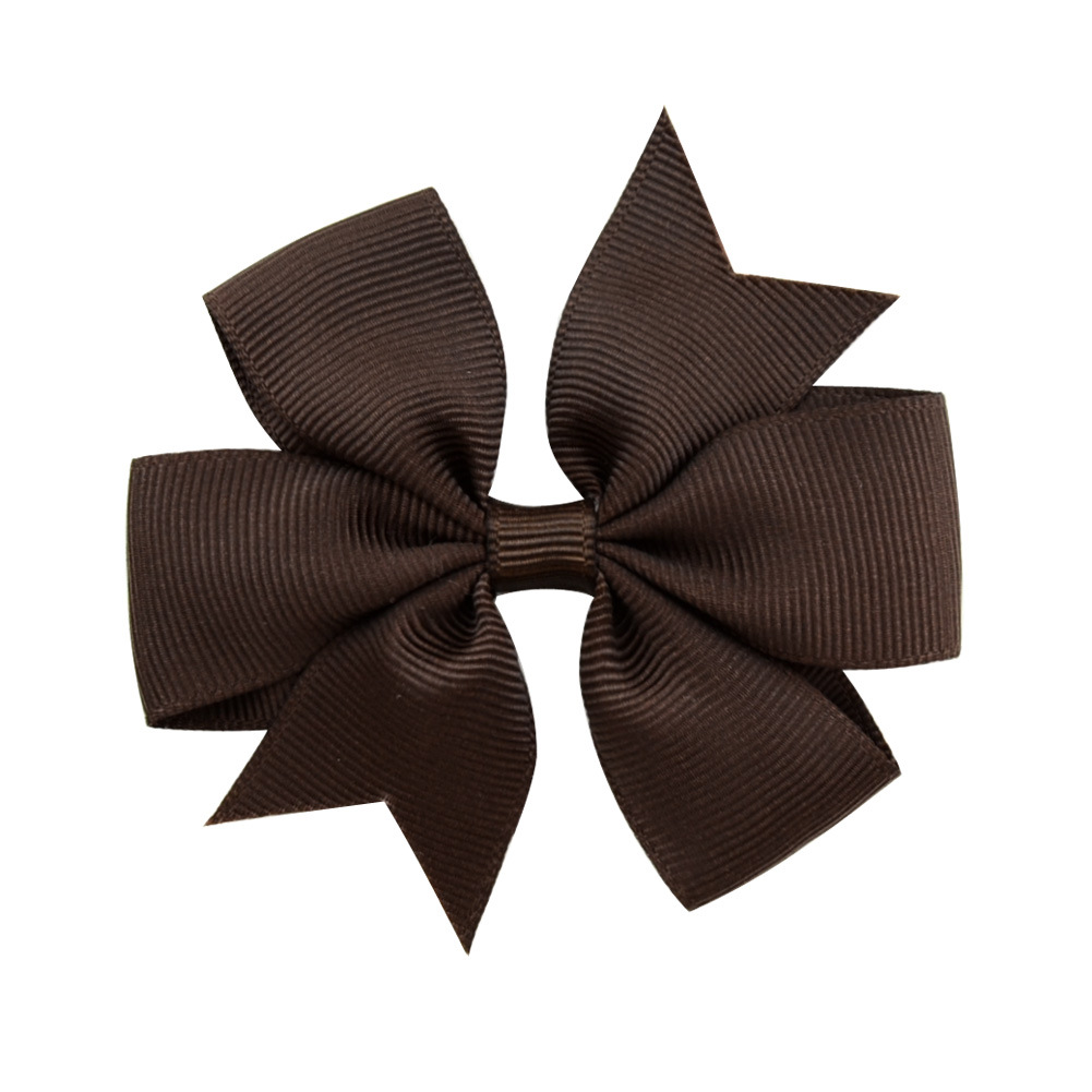 Picture of 53 Colors Amazon Hot Selling Six-Ear Pure Color Ribbed Fishtail Bow Hairpin Hair Accessories Kidsren's Headwear 564