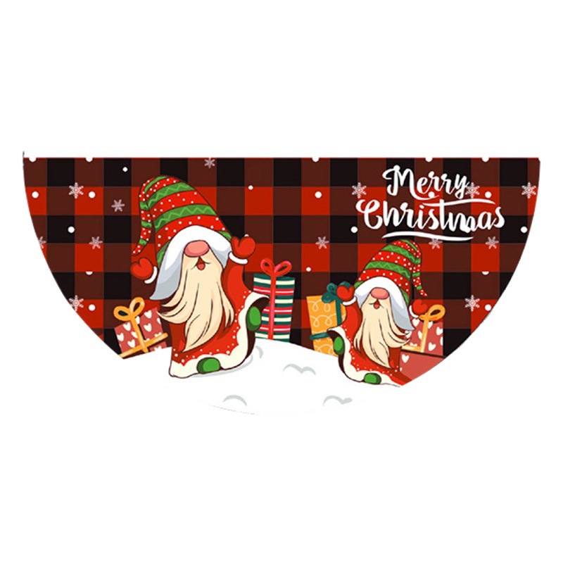 Christmas Fan-Shaped Flag 45*90cm Christmas Party Hanging Flag Fence Decoration Semi-Circle Flag Christmas Tree