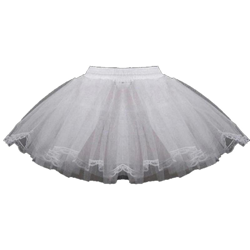 Violent 4-Layer Boneless Bustle Wedding Dress Maid Outfit Adult and Kidsren Short Skirt Fluffy Lolita Lolita Cos