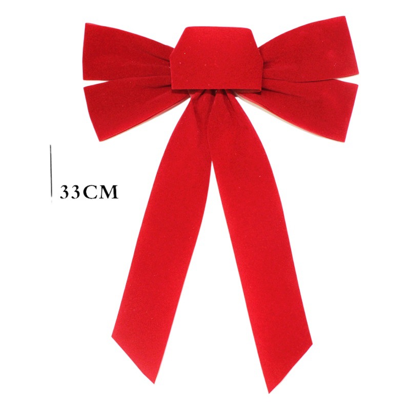 Christmas Party Home Decoration Large Bow Christmas Red Velvet Bow Large DIY Bow