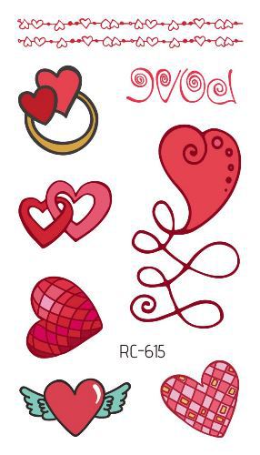 Picture of Ricklon Cross-border Waterproof Valentine's Day Tattoo Sticker Couple Confession Small Fresh Tattoo Sticker Wholesale Tattoo
