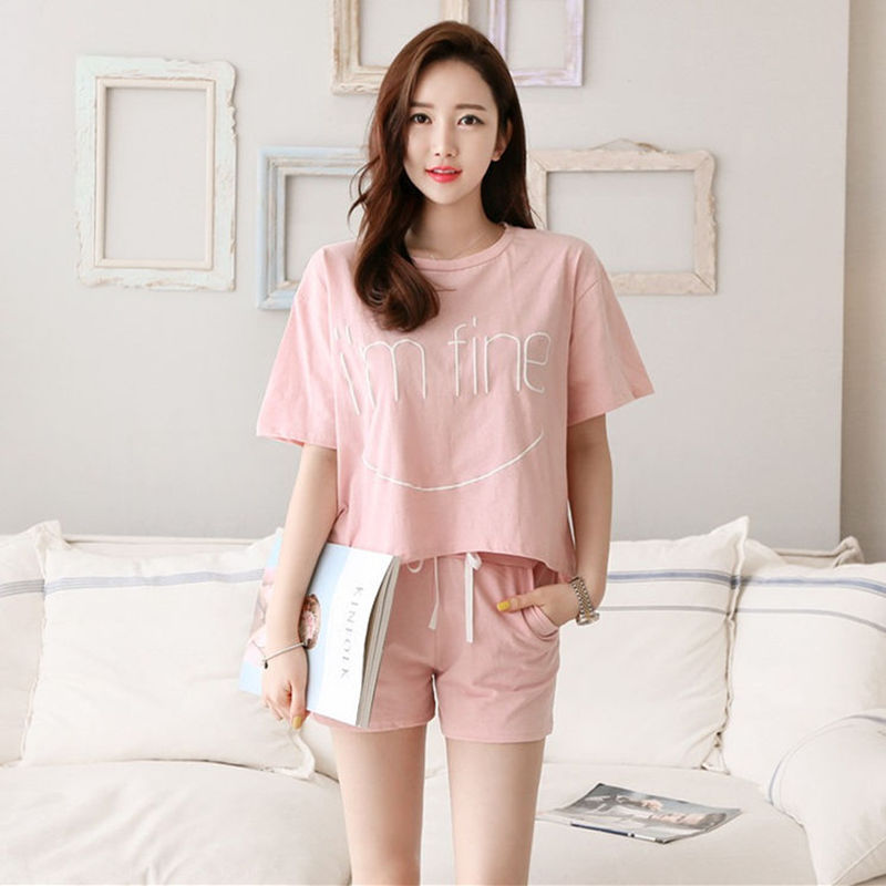 2024 New Korean Style Loose T-shirt Large Size Suit Women's Letters Short Sleeve T-shirt Shorts Sports Suit Women's Summer