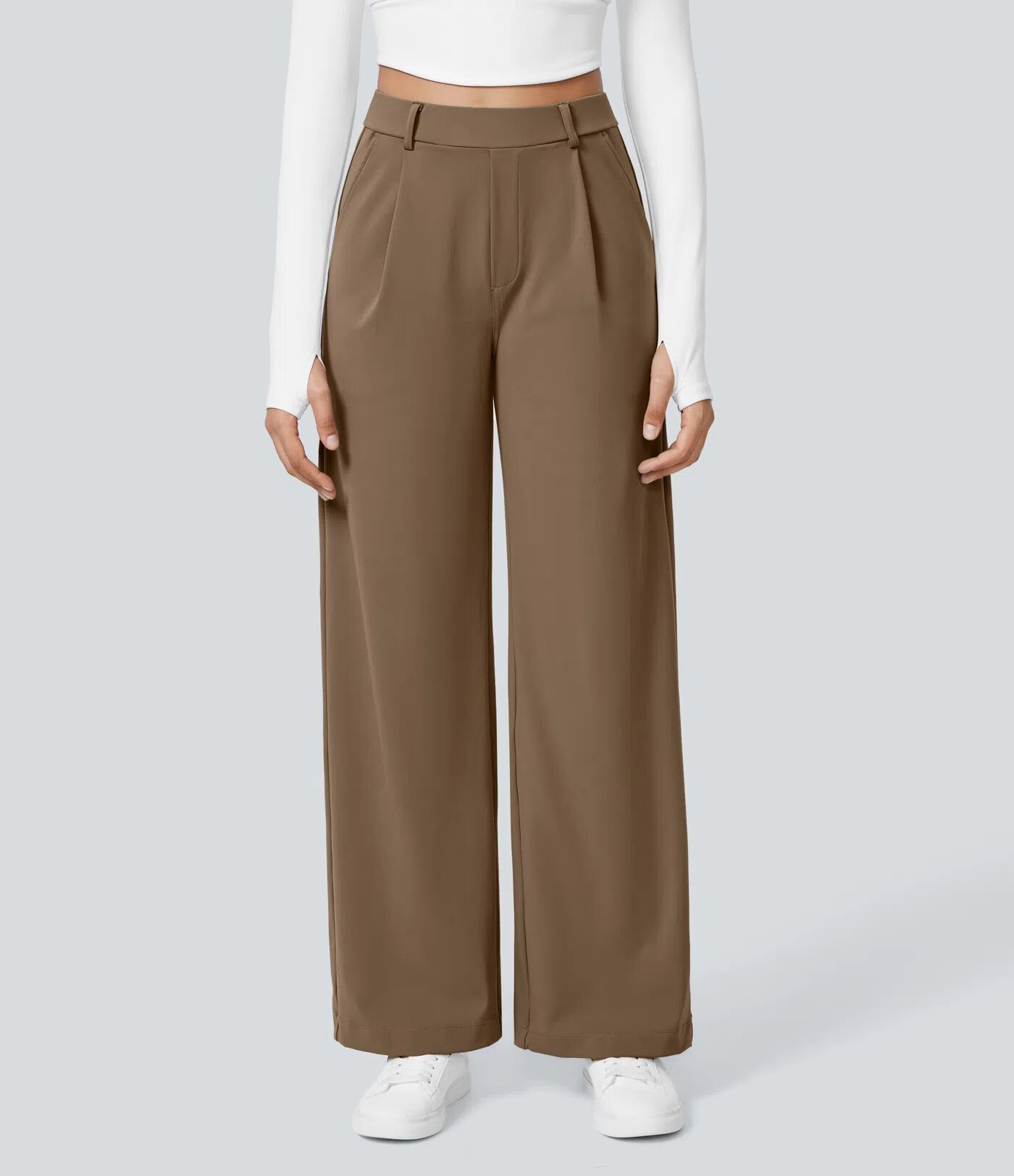 Picture of Amazon cross-border hot suit trousers outdoor sports leisure pocket pants loose slim straight pants
