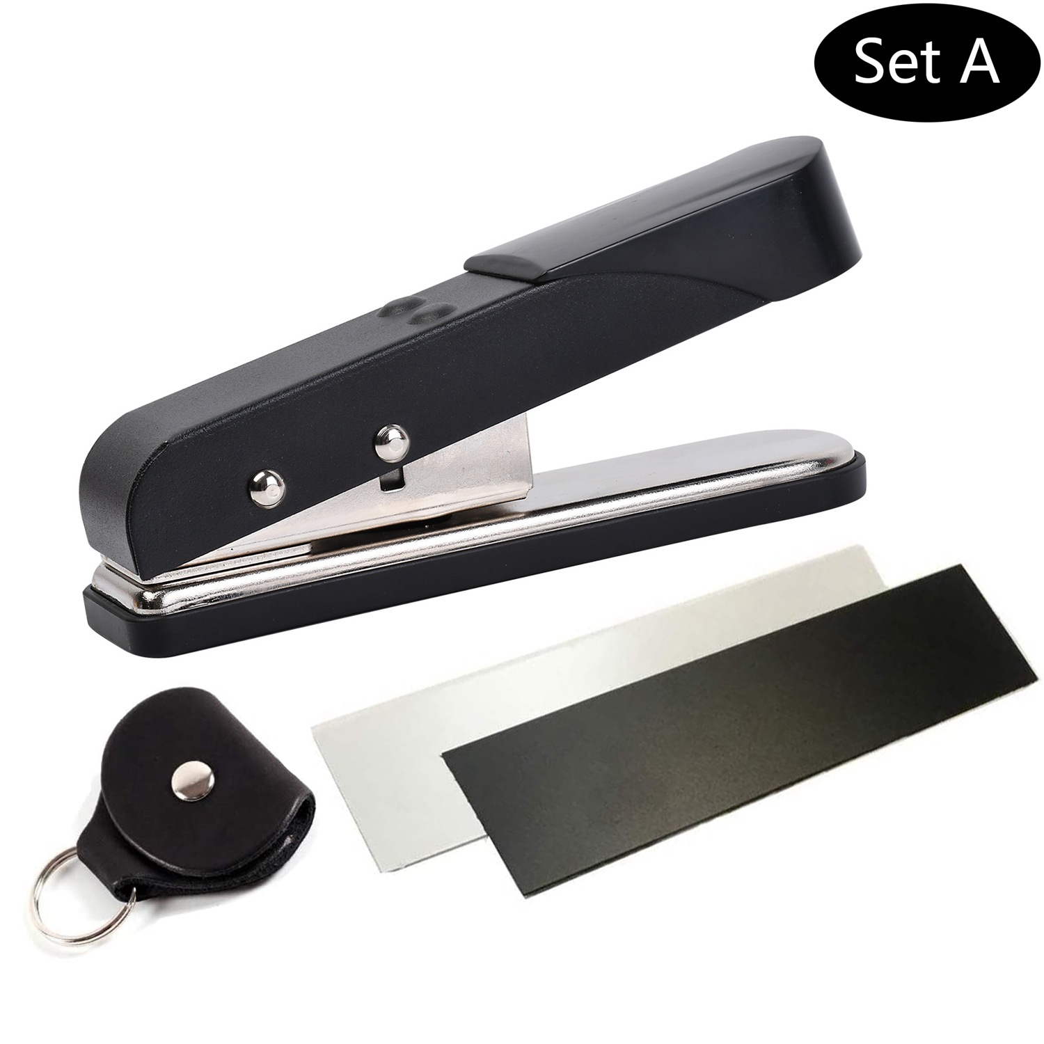 Picture of Guitar pick cutter guitar pick making kit hole punch +25 pieces pick strip + pick clip