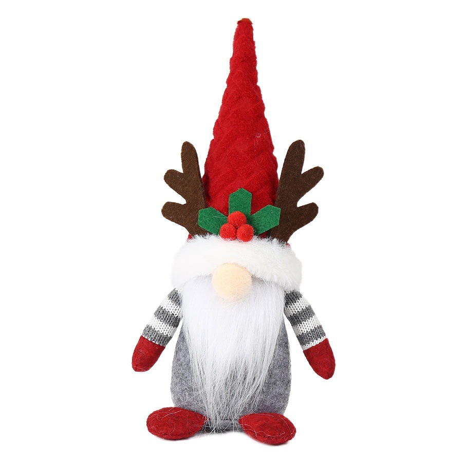 Cross-border New Christmas Supplies Nordic Style Decorative Doll Faceless Old Man Elk Couple Doll Window Decoration