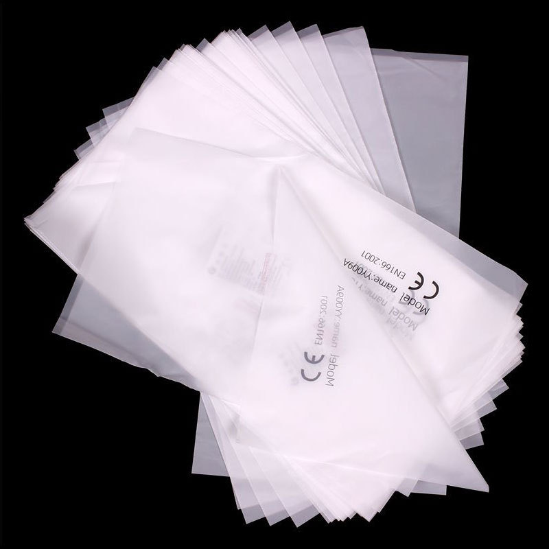 Wholesale cpe zipper bag color printing logo high speed ten color printing machine custom clothing short sleeve cpe frosted zipper bag