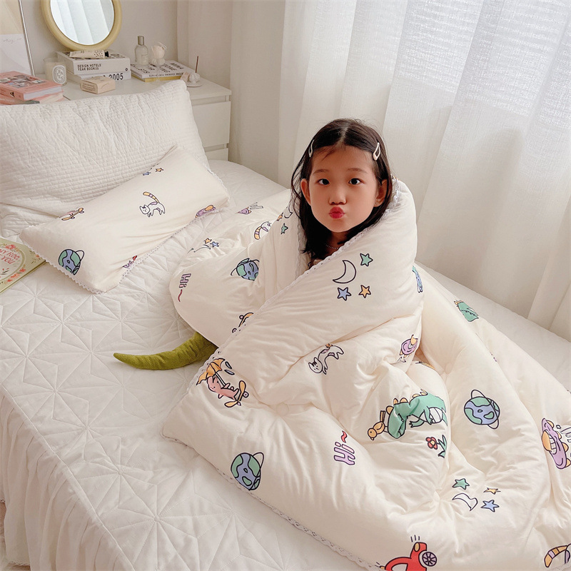 Picture of mikiA Knitted Cotton Soybean Quilt Spring and Autumn Quilt Baby Cotton Children's Quilt Thickened Warm Winter Quilt