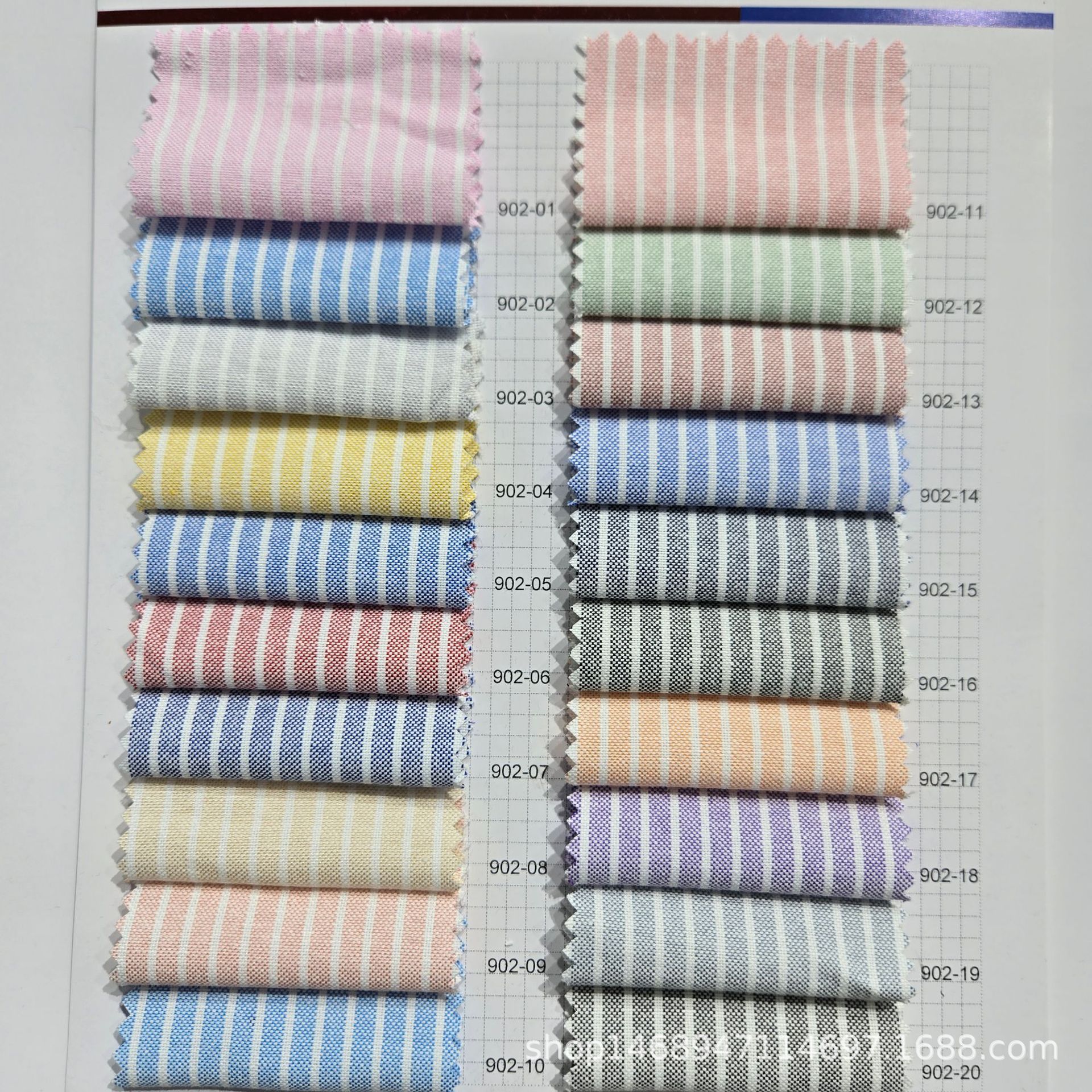 in stock Supply Cotton Polyester 21 Oxford Spun Yarn-dyed Striped Cloth Autumn and Winter Casual Shirt Clothing Fabric