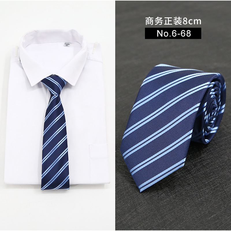 Picture of New Style Tie Men's Formal Business Casual Simple Style Solid Color Striped Arrow-Shaped Tie Manufacturer Ready Stock Wholesale