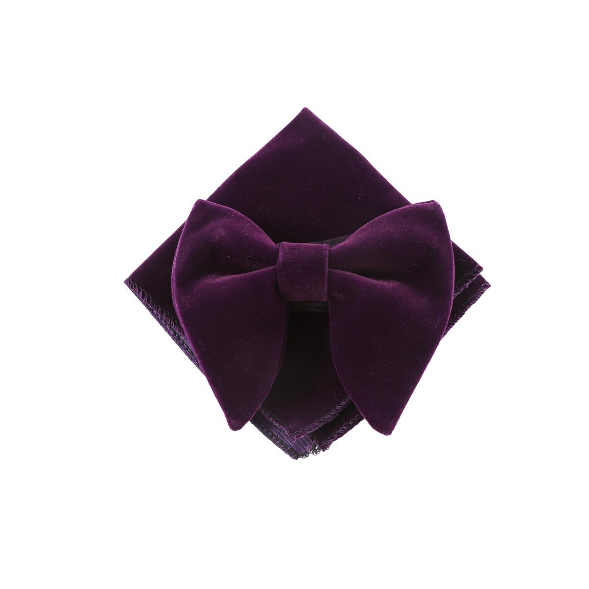 Picture of AliExpress EBAY WISH Multicolor Bow Tie Velvet Bow Performance Solid Color Gentleman Bow Tie Handkerchief