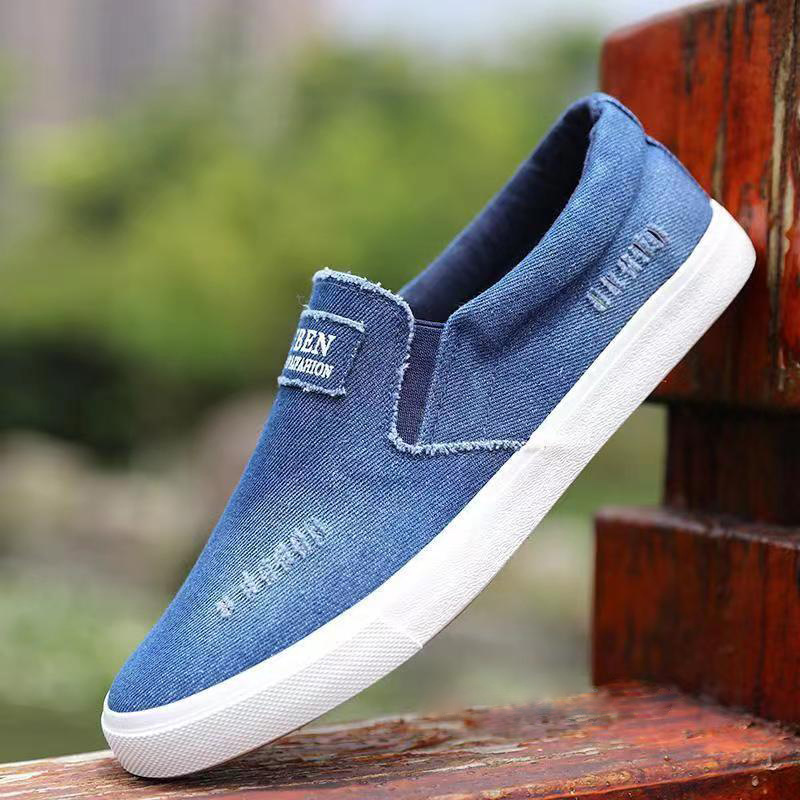 Beef Tbottomon Sole Men's Canvas Shoes, Large Size Summer Breathable Board Shoes, Men's Casual Old Beijing Cloth Shoes