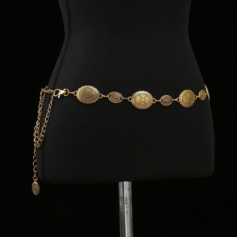 European and American Cross-Border New Products European and American Style Metal Waist Chain Dress Waist Chain Belt High-End Suit Belt Accessories