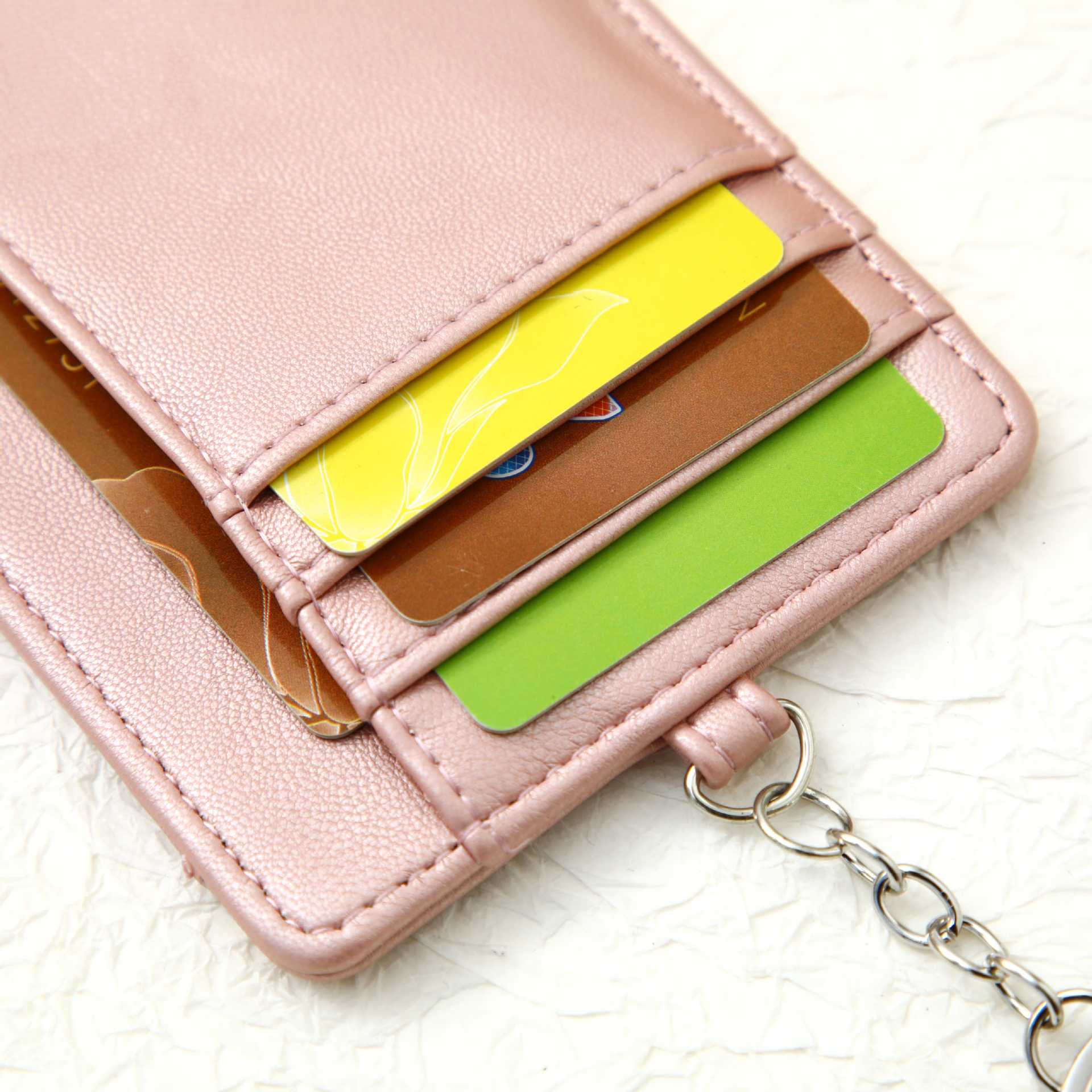 Picture of Cross-border Card Bag Ins Women's Advanced Sense Multi-card Small Bag PU Zipper Wallet Convenient Key Bag Card Case Bag