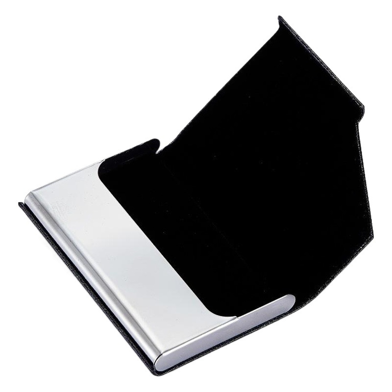 Factory wholesale metal business card holder stainless steel business card case business card case PU business card holder Enterprise logo