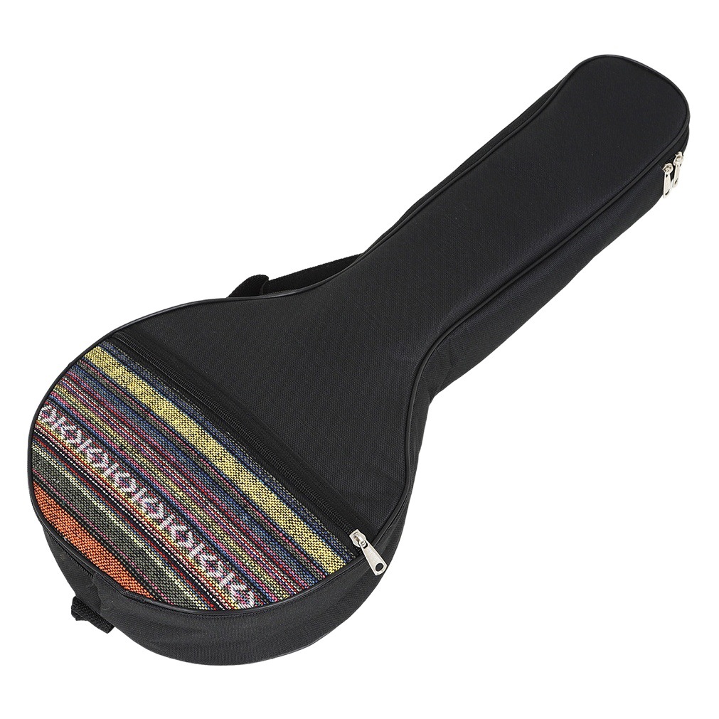 Thickened Ethnic Four-String Banjo Bag Piano Bag Banjo Instrument Bag Portable Shoulder Adjustable Turtledove Bag