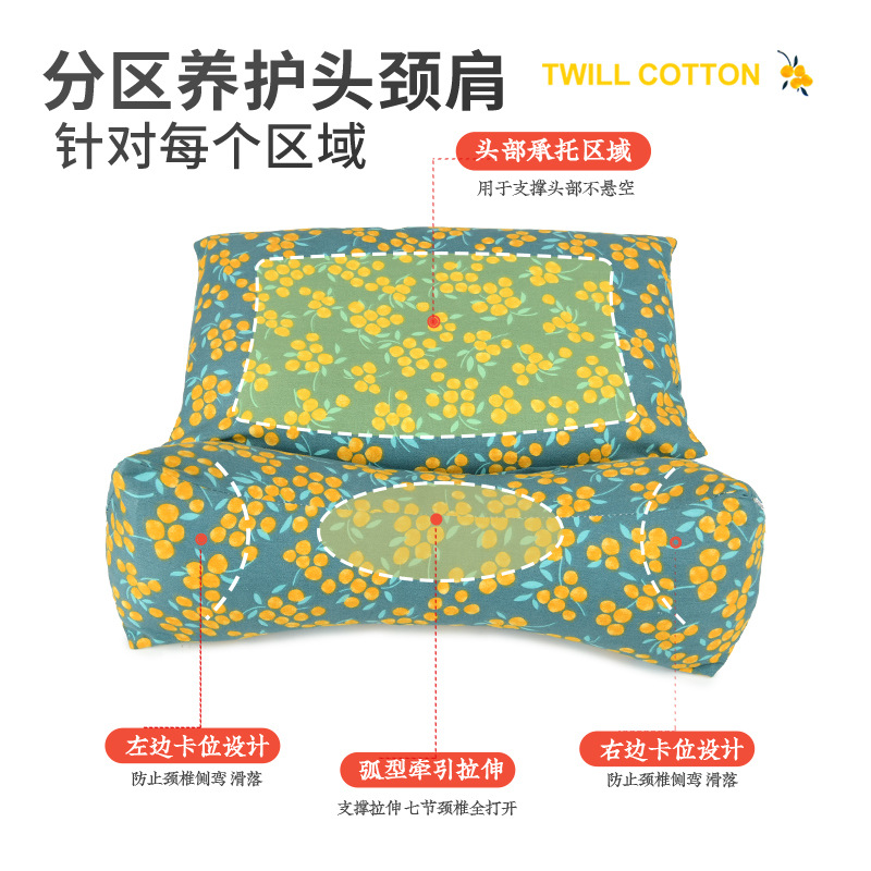 Picture of Cervical Triangle Pillow Helping Buckwheat Shell Sleeping Pillow Sleeping Pillow Neck Pillow Sleeping Office Dormitory Nap Pillow
