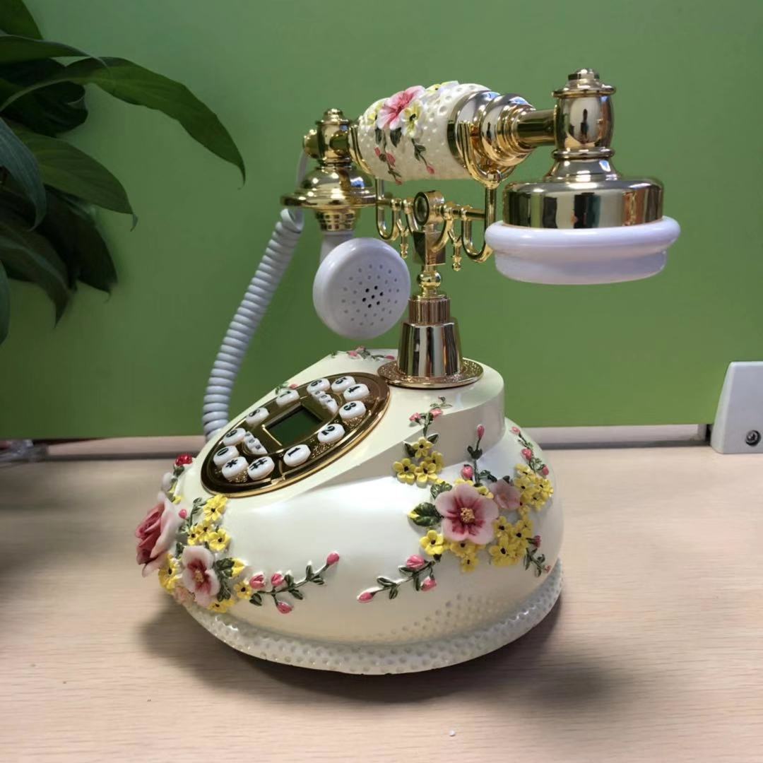 Picture of European-style retro pastoral style antique telephone office home telephone landline creative telephone cross-border exclusive