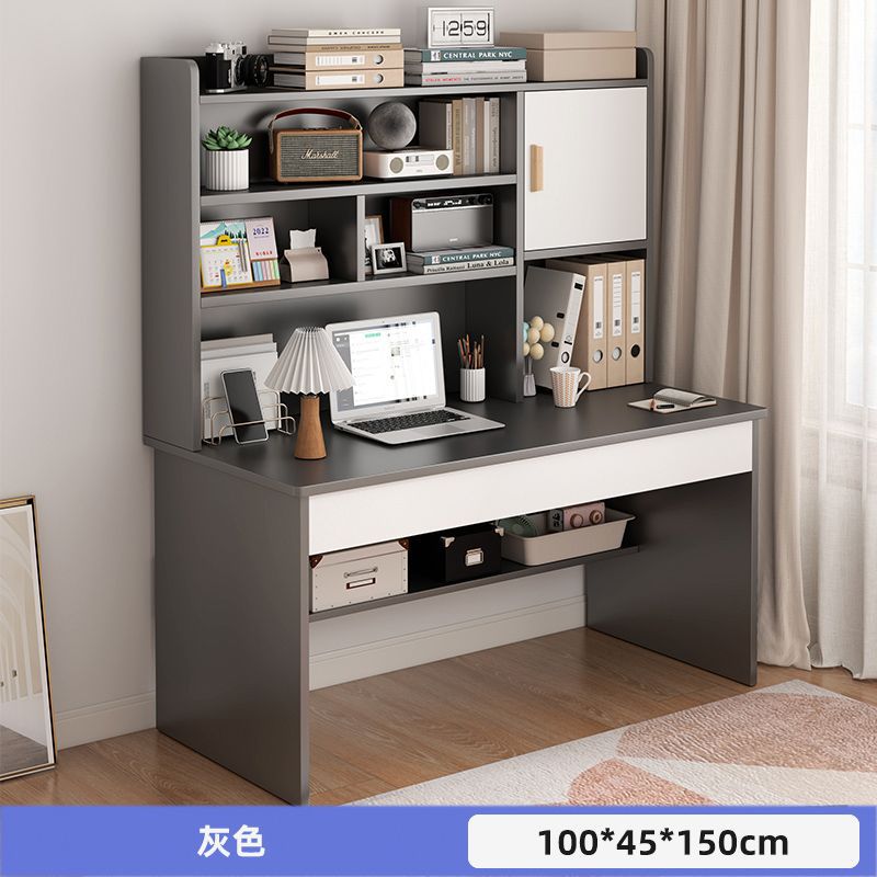 Picture of Student home study desk, children's desk, bookshelf combination table and chair set, simple bedroom, children's writing desk