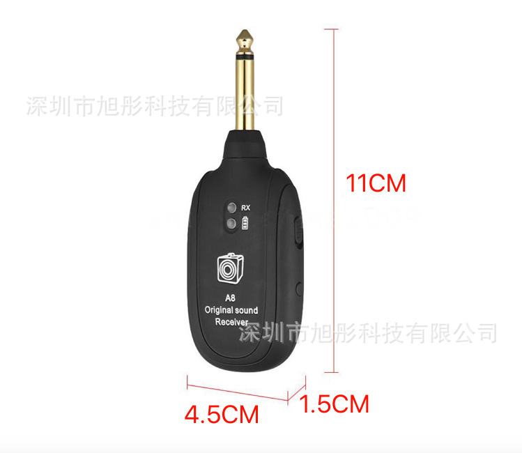 Picture of Guitar wireless transmission system electric guitar wireless transmitter A8 guitar electric blowpipe wireless transmitter receiver