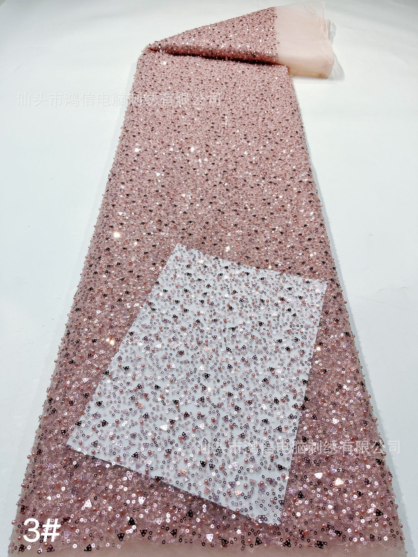 Picture of New mesh full beads beads beads series wedding dress fashion fabric stage clothes a large number of spot
