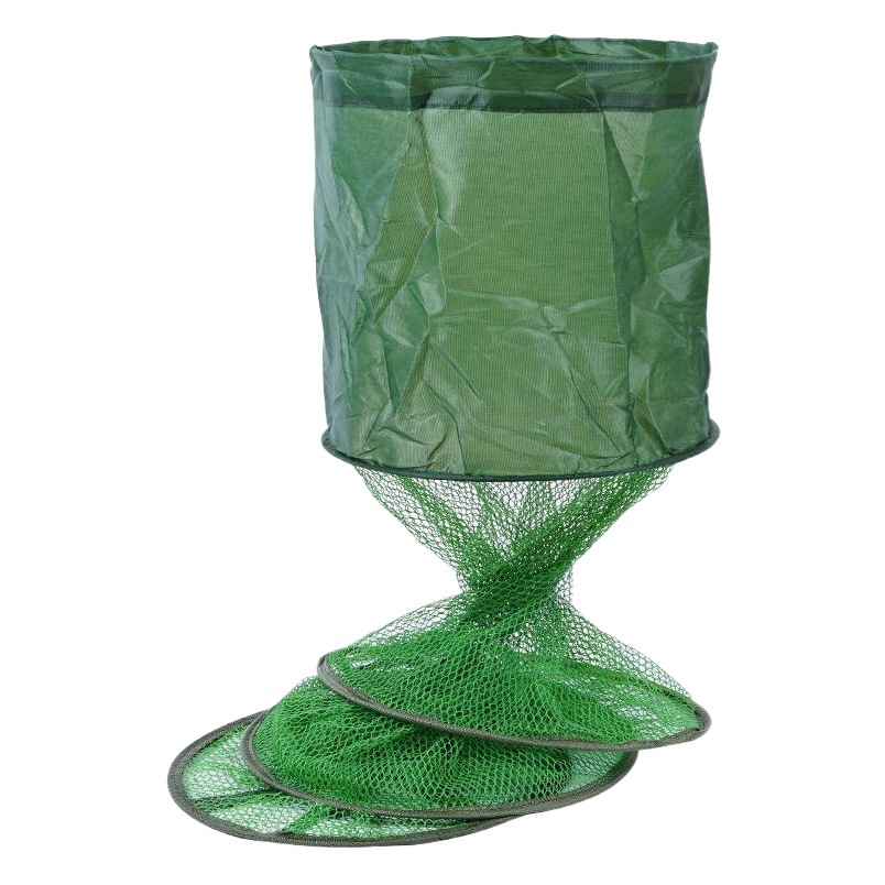 Steel fork fishing protection platform fishing protection sturdy nylon mesh cloth fishing protection wild fishing stainless steel fork quick drying fish fishing protection net pocket