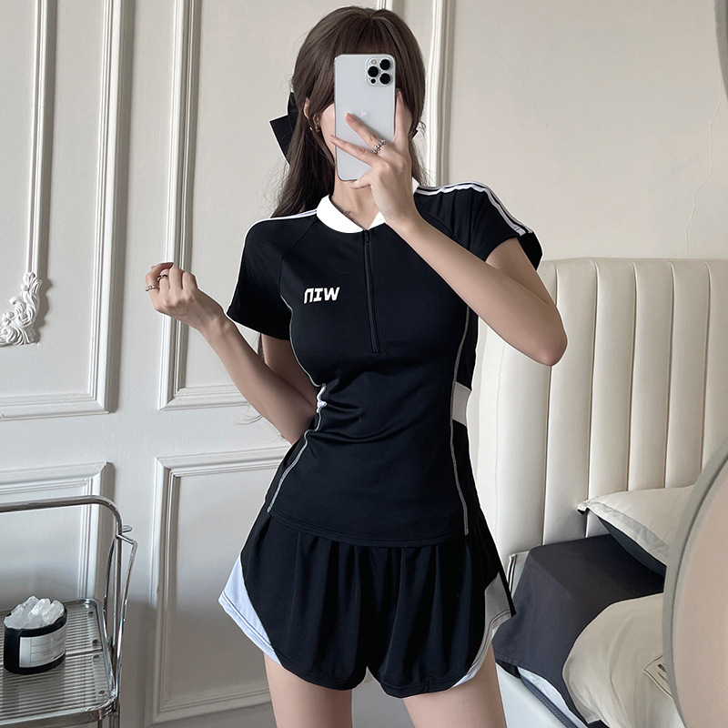 Women's Summer Split Swimsuit 2025 New Conservative Student Sports Swimming Pool Special Women's Slimming Look Belly-Covering Hot Spring