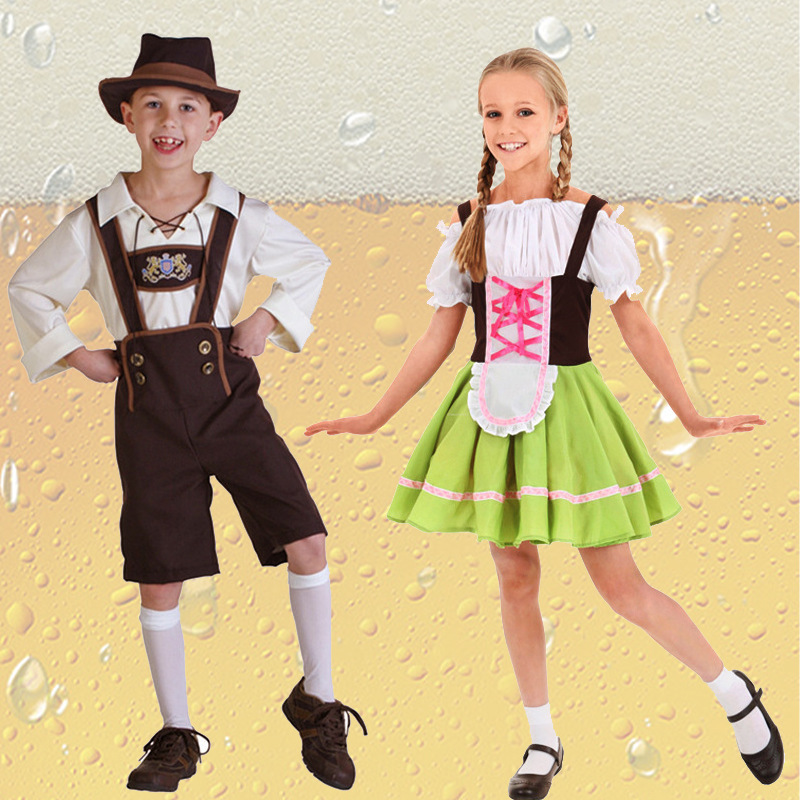 Halloween Children's German Beer Clothing Children's June 1 Children's Performance Clothing Men's Cultural Festival Art Performance Clothing Traditional Clothing