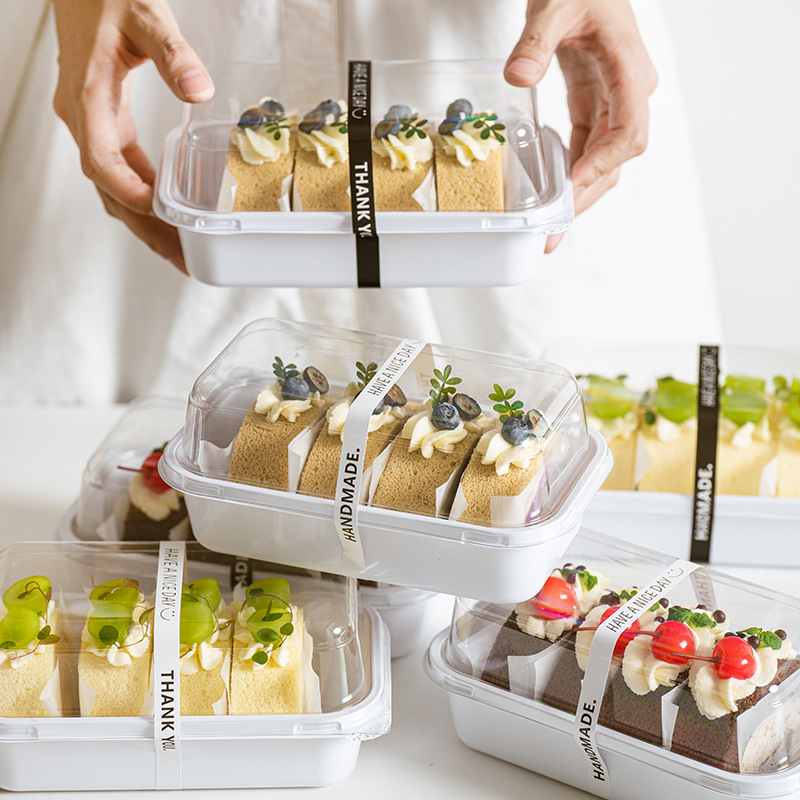Cake Roll Box Mountain Mother Swiss Roll Packing Box Cake Roll Cut Box Rectangular Dessert Baking Packaging