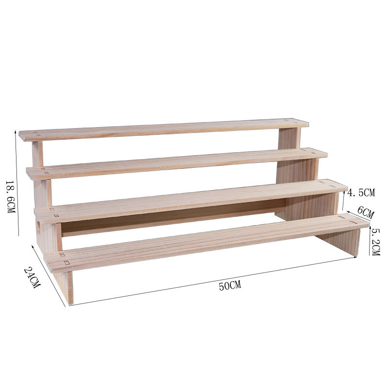 Picture of Solid Wood Ladder Display Rack Blind Box Storage Props Hand-Made Office Display Rack Bubble Mart Two-Yuan Jewelry Rack