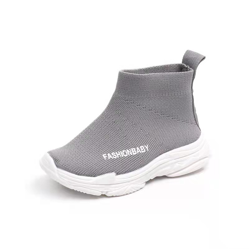 Picture of 2025 Spring and Autumn Korean Style Socks Shoes for Boys and Girls Fly Knitted Breathable Mesh Casual Sports Shoes Stretch Shoes
