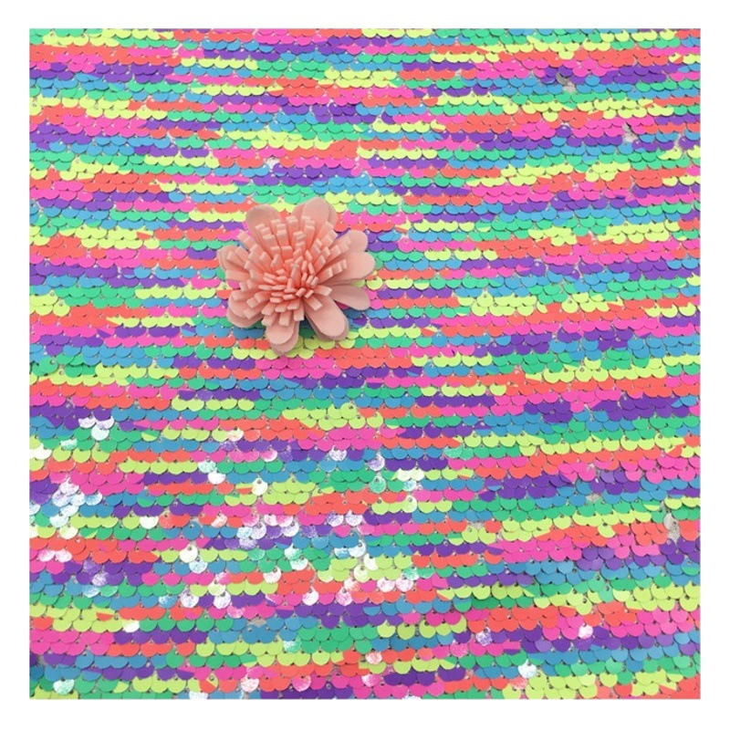 5mm Double-sided Flip Sequin Fabric Internet Celebrity Background Wall Cloth Wedding Dress Sequin Cloth Bags Sequin Cloth Embroidered Fabric
