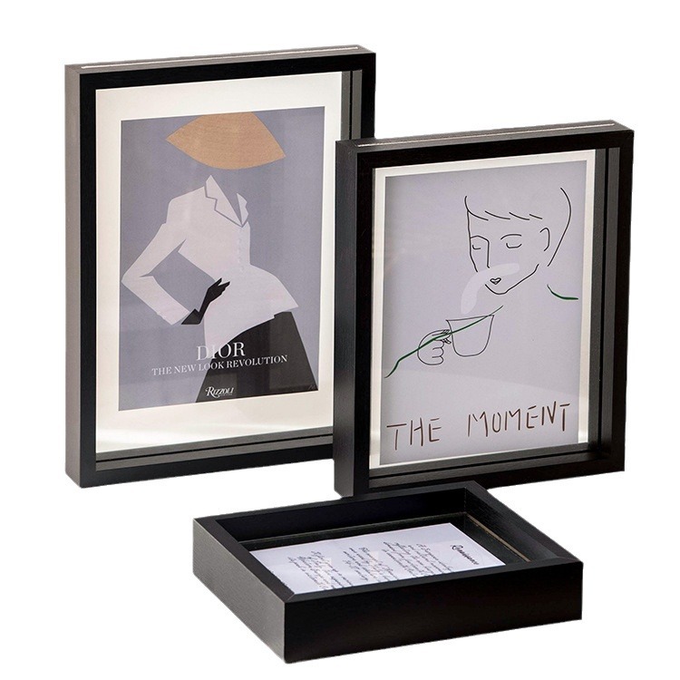 Picture of Double-sided transparent photo frame glass a4 picture frame mounting frame 7-inch specimen acrylic photo frame decoration 6-inch frame