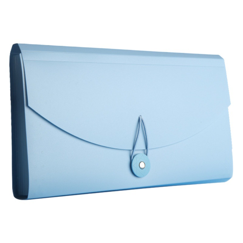 Noah Plastic Receipt Storage Bag Morandi Color Multi-Layer Waterproof Invoice Folder Office Travel Document Folder Wholesale