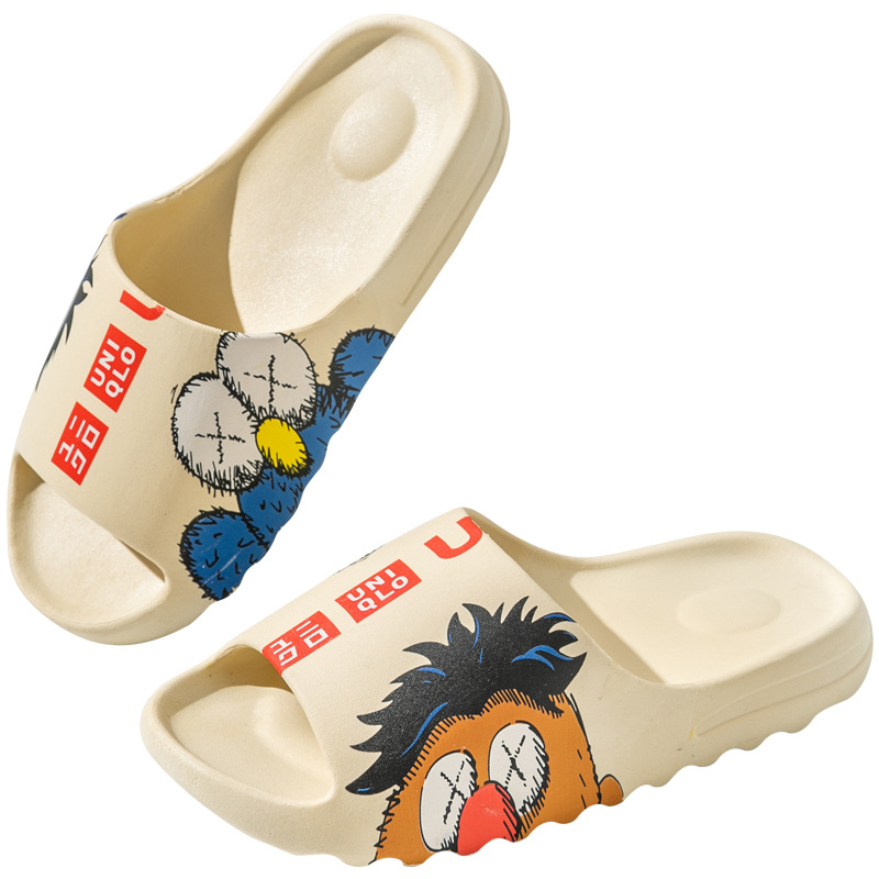 Picture of Coconut slippers summer street style graffiti slippers new home personality creative non-slip platform sandals for women