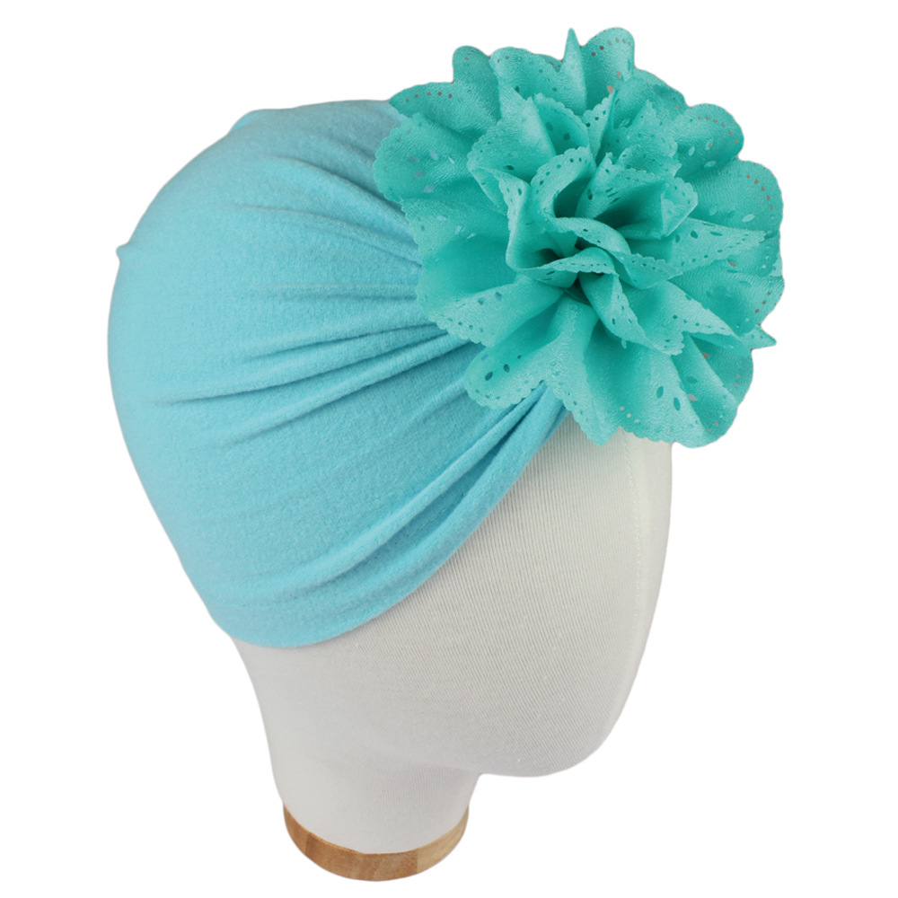 Picture of Autumn and winter New Baby products Children's hat hollow flower knot posmi industry style Indian hat baby hat