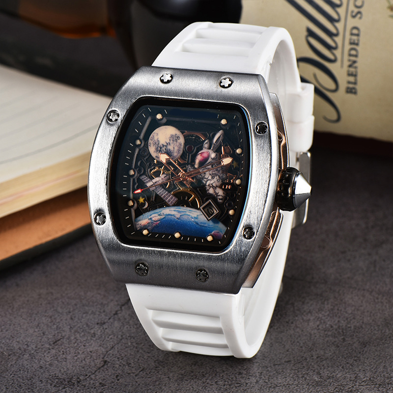 Picture of Factory wholesale foreign trade new barrel-shaped space astronaut luminous hollow tourbillon fashion men's wrist watch