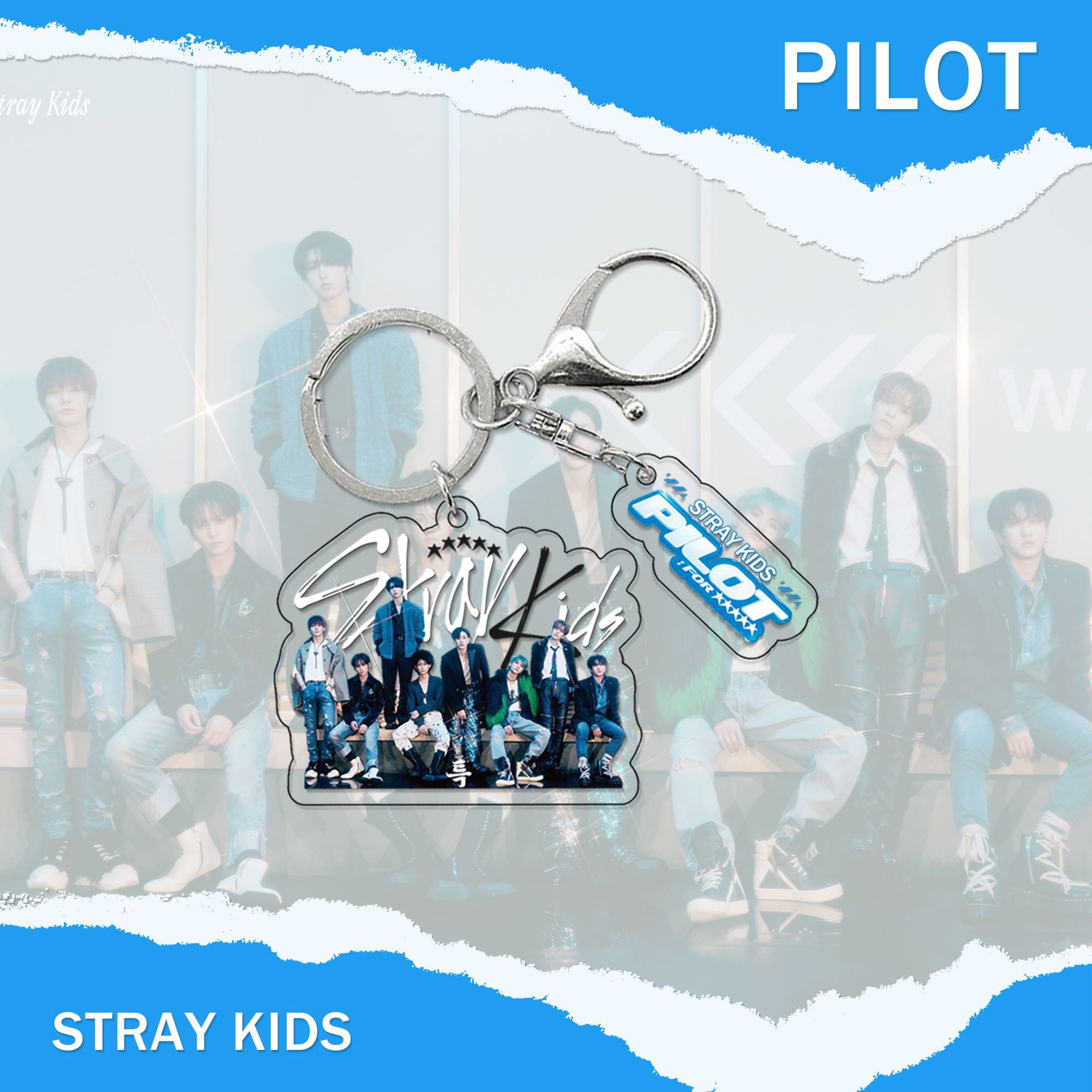 Picture of Stray Kids New Album (5-STAR) keychain Li Longfu peripheral acrylic pendant 2-piece set