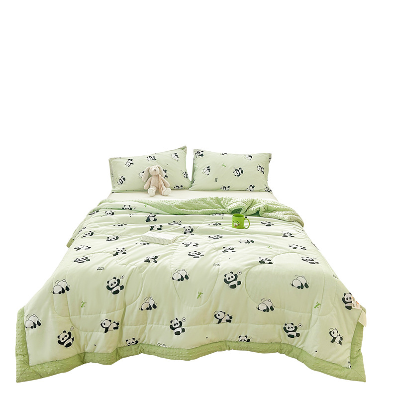 Picture of Class A Mother and Infant Grade Bean Summer Cool Quilt Air-conditioning Quilt Summer Double Quilt Core Machine Washable Single Children Summer Quilt