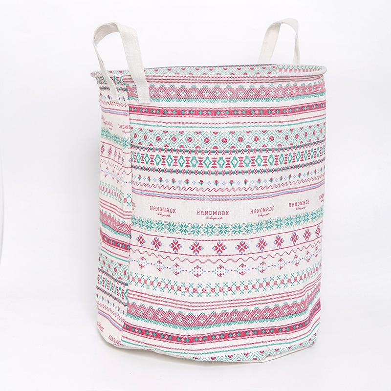 Picture of Nordic style simple laundry basket fabric storage basket home laundry basket dirty clothes storage basket bathroom laundry basket