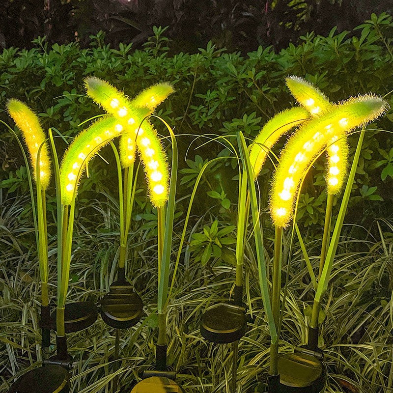 Outdoor simulation solar dog tail grass lamp led luminous reed lamp outdoor courtyard landscape decorative lawn lamp